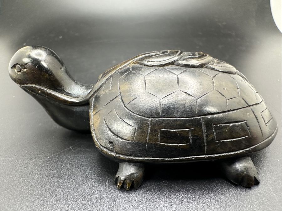 Vintage Hand Carved Stone Turtle Figurine 103g [Photo 7]