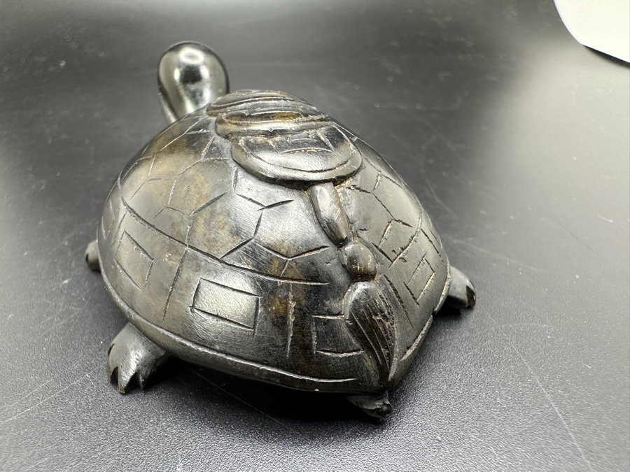 Vintage Hand Carved Stone Turtle Figurine 103g [Photo 9]