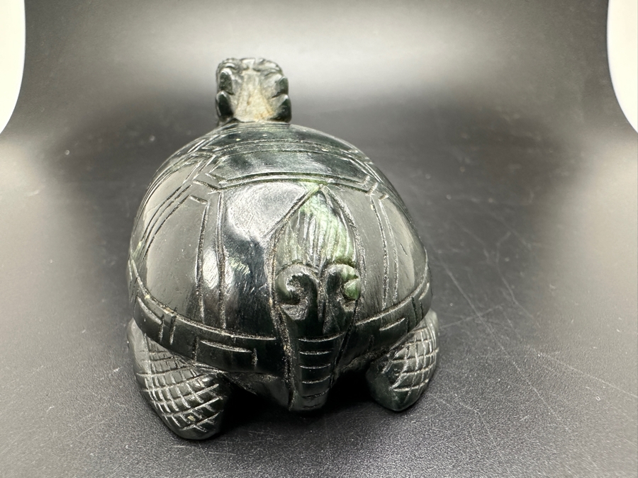 Vintage Hand Carved Chinese Jade Feng Shui Dragon Turtle Tortoise 165g [Photo 9]