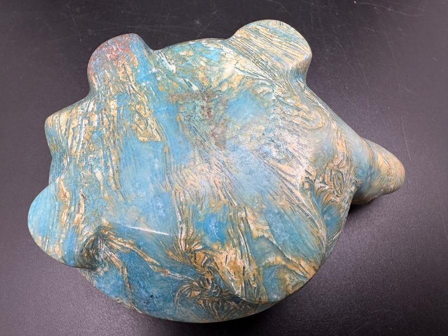 Vintage Hand Carved Petrified Wood Turtle Figurine 215g [Photo 10]