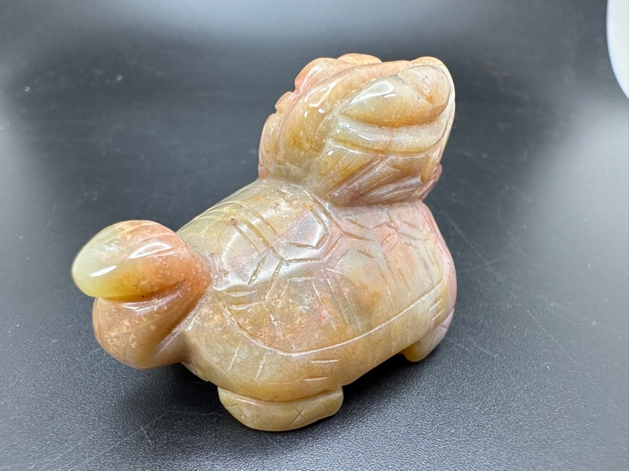 Hand Carved Fancy Jasper Feng Shui Dragon Turtle Figurine 51g [Photo 6]