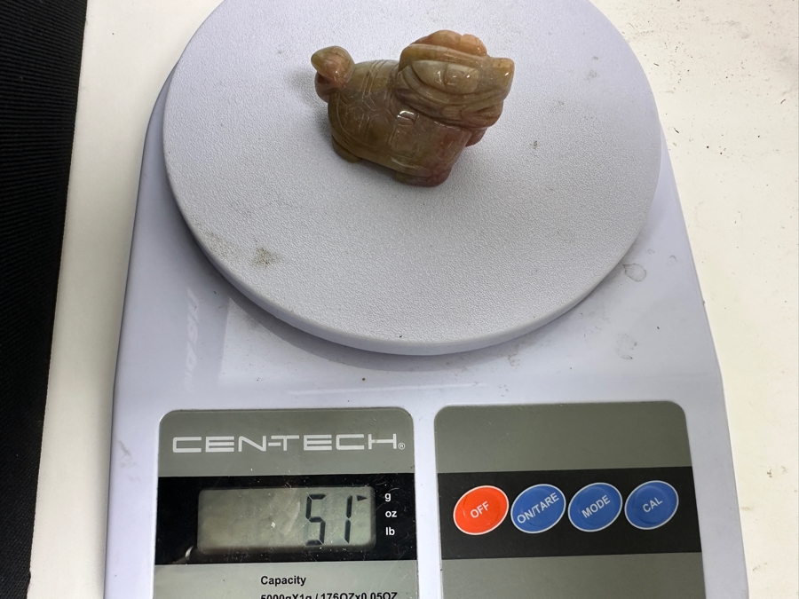 Hand Carved Fancy Jasper Feng Shui Dragon Turtle Figurine 51g [Photo 9]
