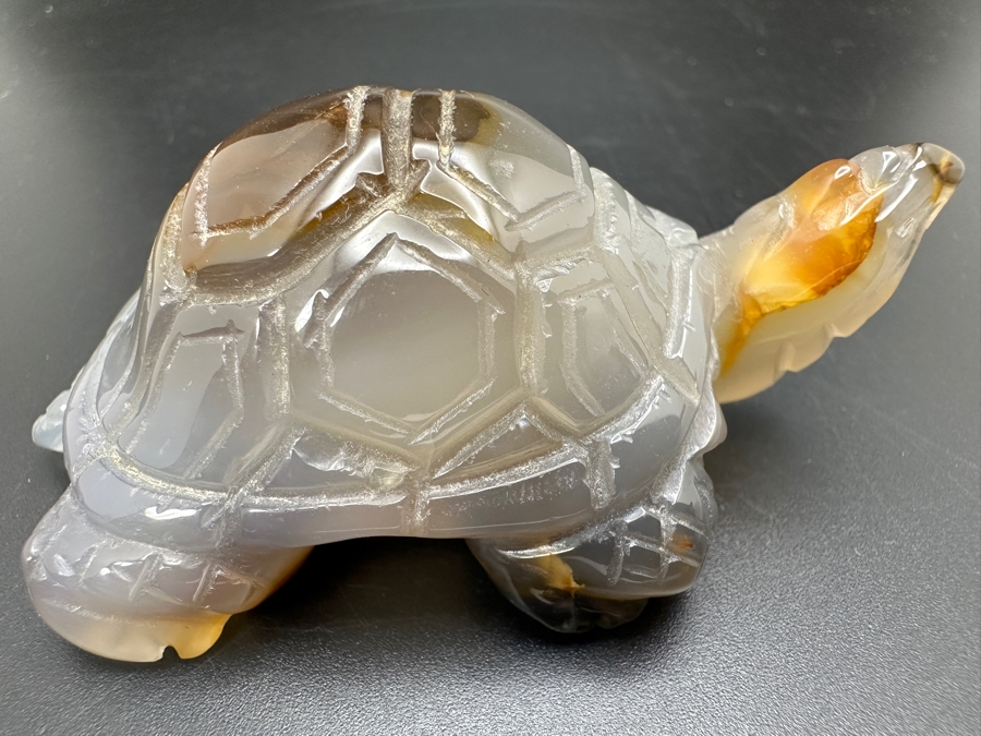 Hand Carved Crystal Turtle Figurine 94g [Photo 3]