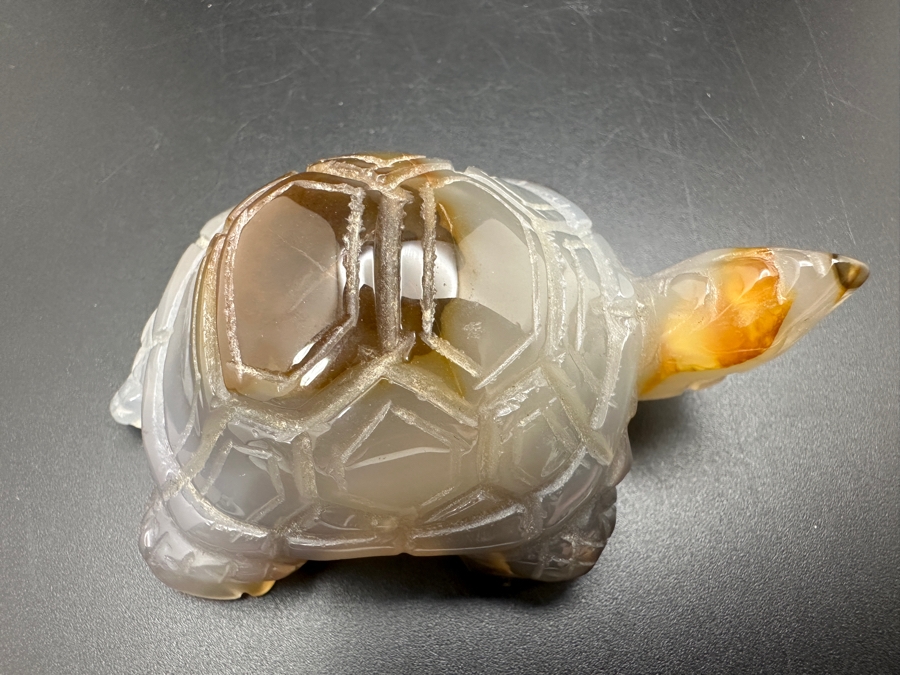 Hand Carved Crystal Turtle Figurine 94g [Photo 4]