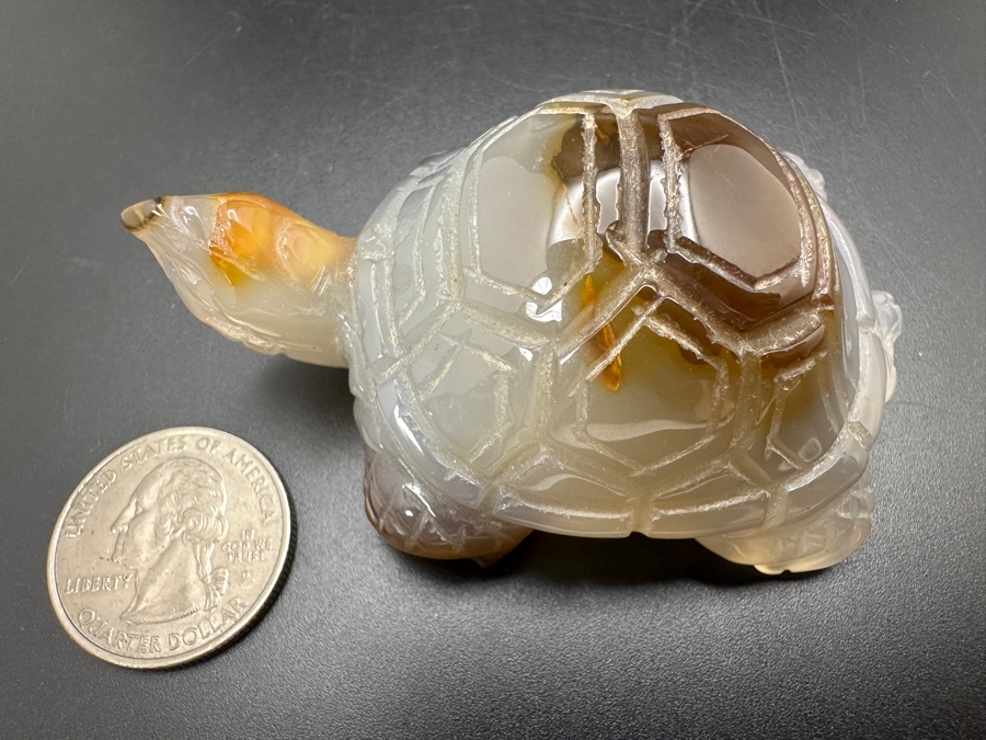 Hand Carved Crystal Turtle Figurine 94g [Photo 11]