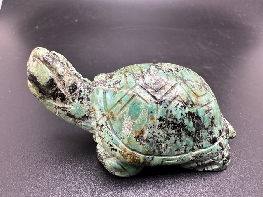 (4) Hand Carved Turquoise Turtle Figurines 155g [Photo 10]