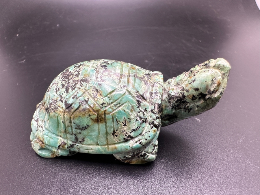 (4) Hand Carved Turquoise Turtle Figurines 155g [Photo 8]