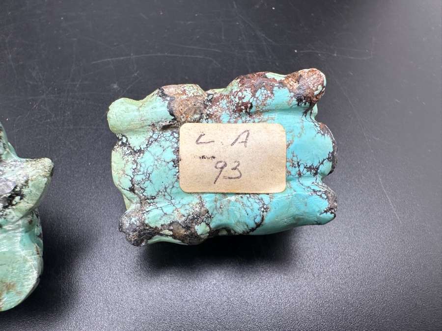 (4) Hand Carved Turquoise Turtle Figurines 155g [Photo 19]