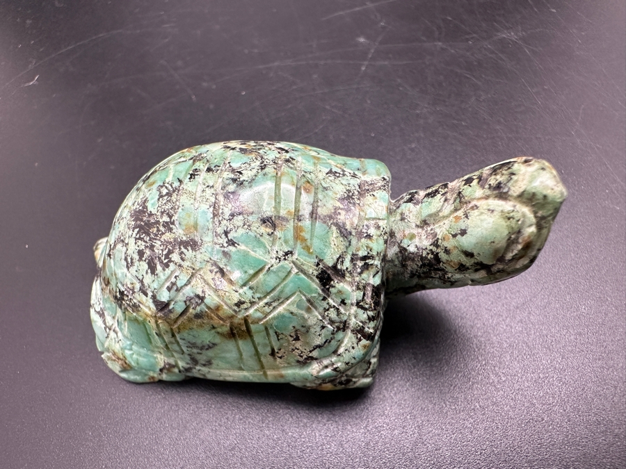 (4) Hand Carved Turquoise Turtle Figurines 155g [Photo 9]
