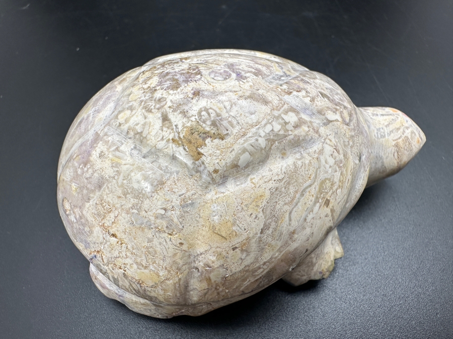 Hand Carved Fossil Stone Turtle Figurine 167g [Photo 7]