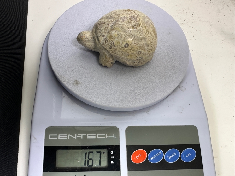 Hand Carved Fossil Stone Turtle Figurine 167g [Photo 12]