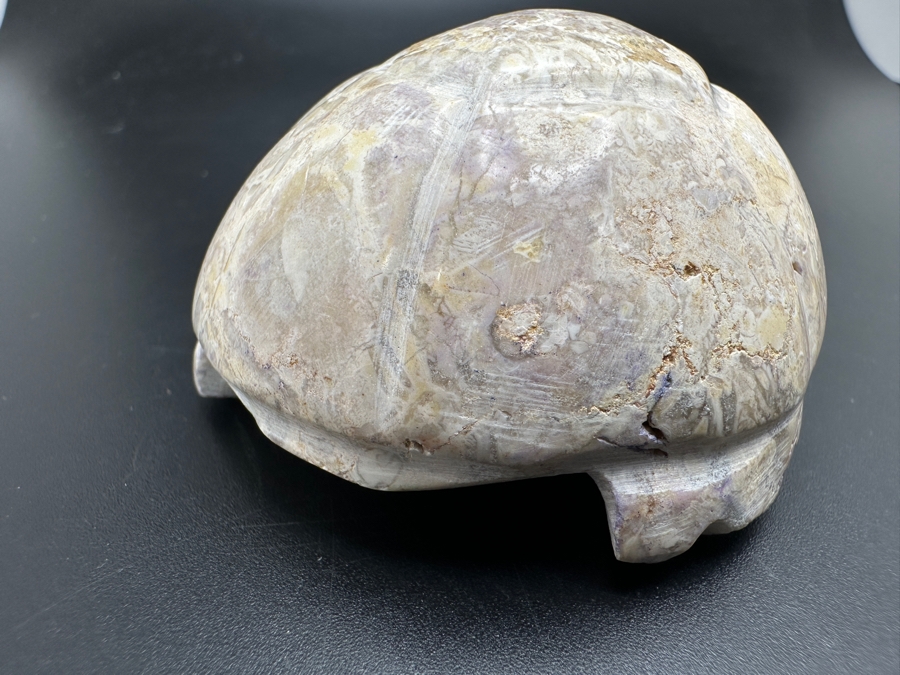Hand Carved Fossil Stone Turtle Figurine 167g [Photo 8]