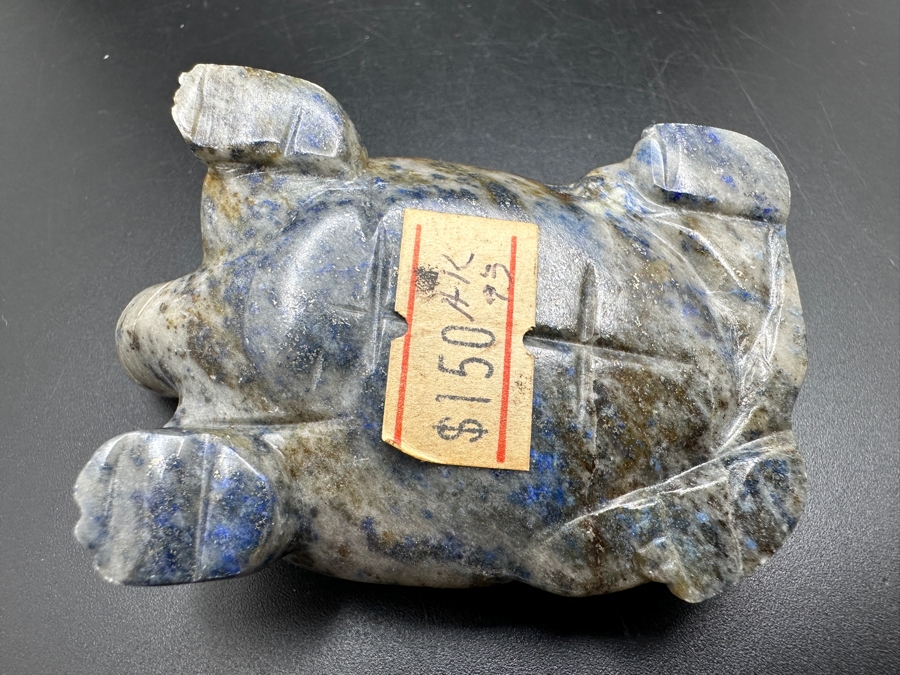 Vintage Hand Carved Lapis Lazuli Turtle Figurine 85g [Photo 9]