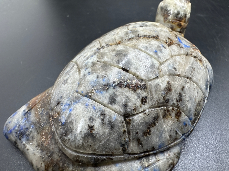 Vintage Hand Carved Lapis Lazuli Turtle Figurine 85g [Photo 12]