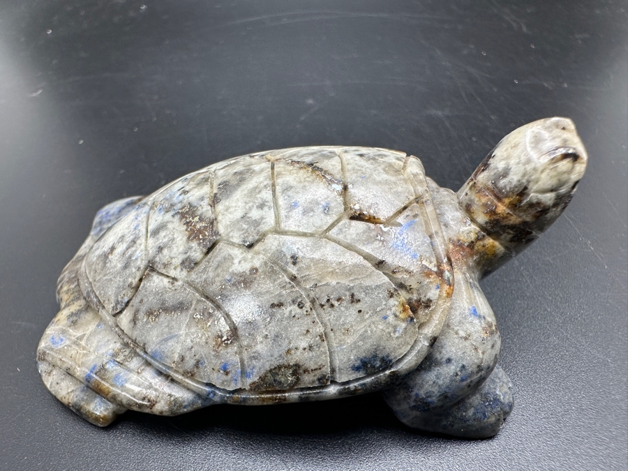 Vintage Hand Carved Lapis Lazuli Turtle Figurine 85g [Photo 4]