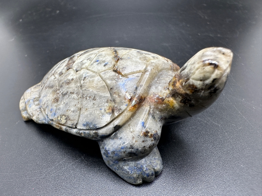 Vintage Hand Carved Lapis Lazuli Turtle Figurine 85g [Photo 5]
