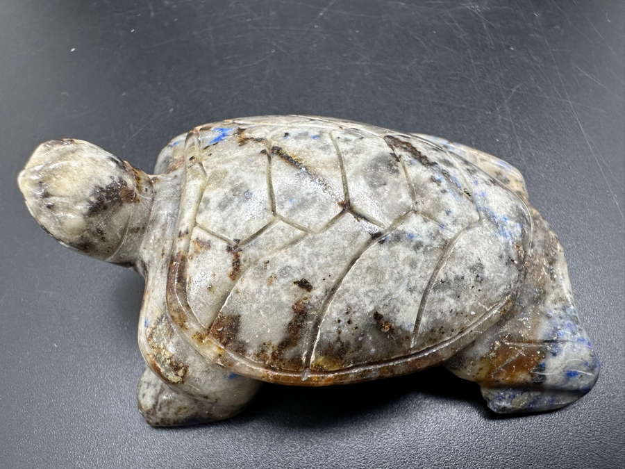 Vintage Hand Carved Lapis Lazuli Turtle Figurine 85g [Photo 8]