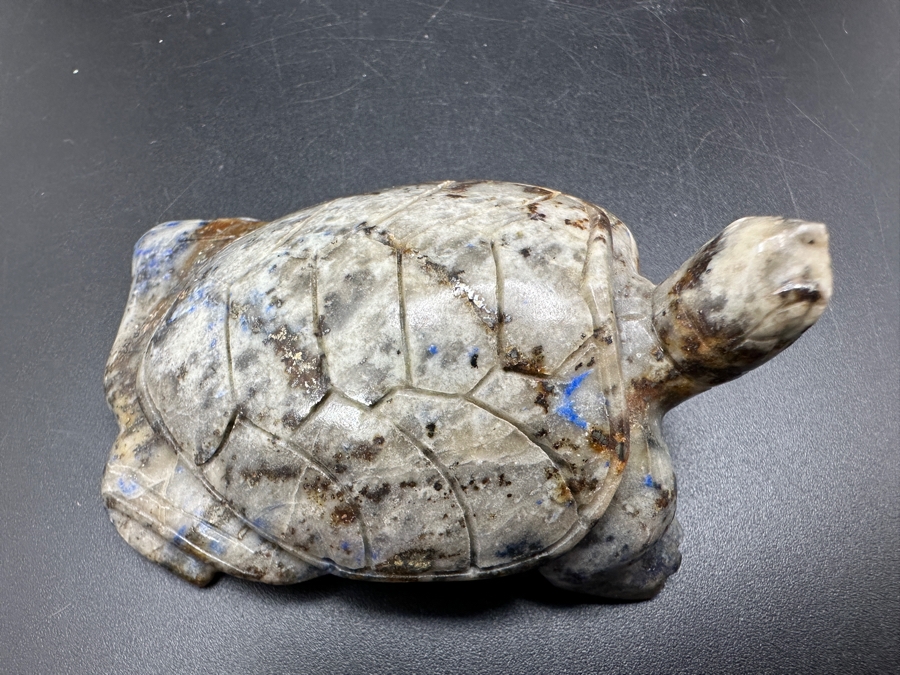 Vintage Hand Carved Lapis Lazuli Turtle Figurine 85g [Photo 3]