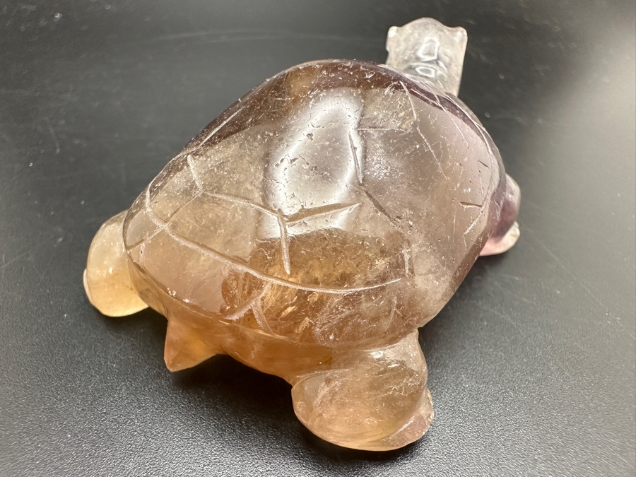 Hand Carved Fluorite Turtle Figurine 100g [Photo 9]