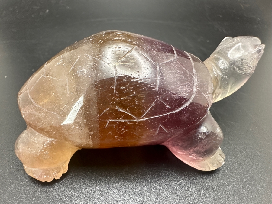 Hand Carved Fluorite Turtle Figurine 100g [Photo 8]