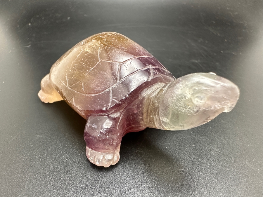 Hand Carved Fluorite Turtle Figurine 100g [Photo 7]