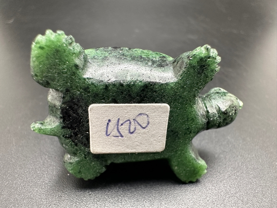 Hand Carved Ruby-Zoisite Turtle On Turtle Figurine 31g [Photo 10]