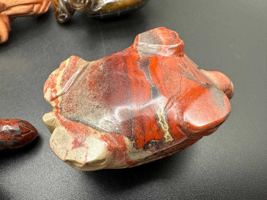 (4) Hand Carved Stone Turtle Figurines 136g [Photo 13]