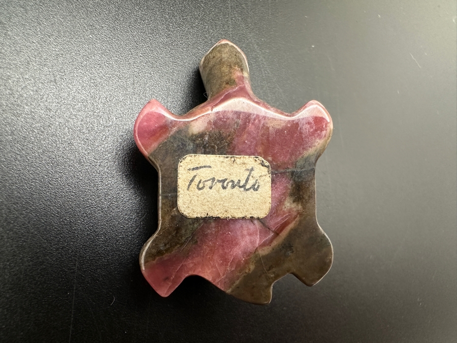 (6) Hand Carved Rhodochrosite Stone Turtle Figurines 142g [Photo 20]