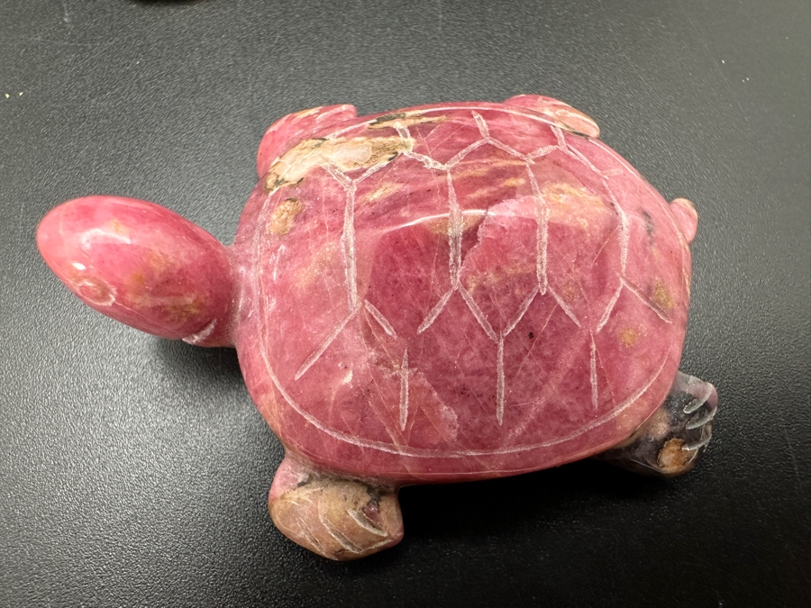 (6) Hand Carved Rhodochrosite Stone Turtle Figurines 142g [Photo 10]