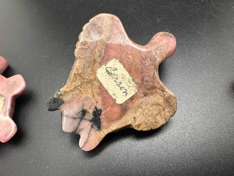 (6) Hand Carved Rhodochrosite Stone Turtle Figurines 142g [Photo 19]