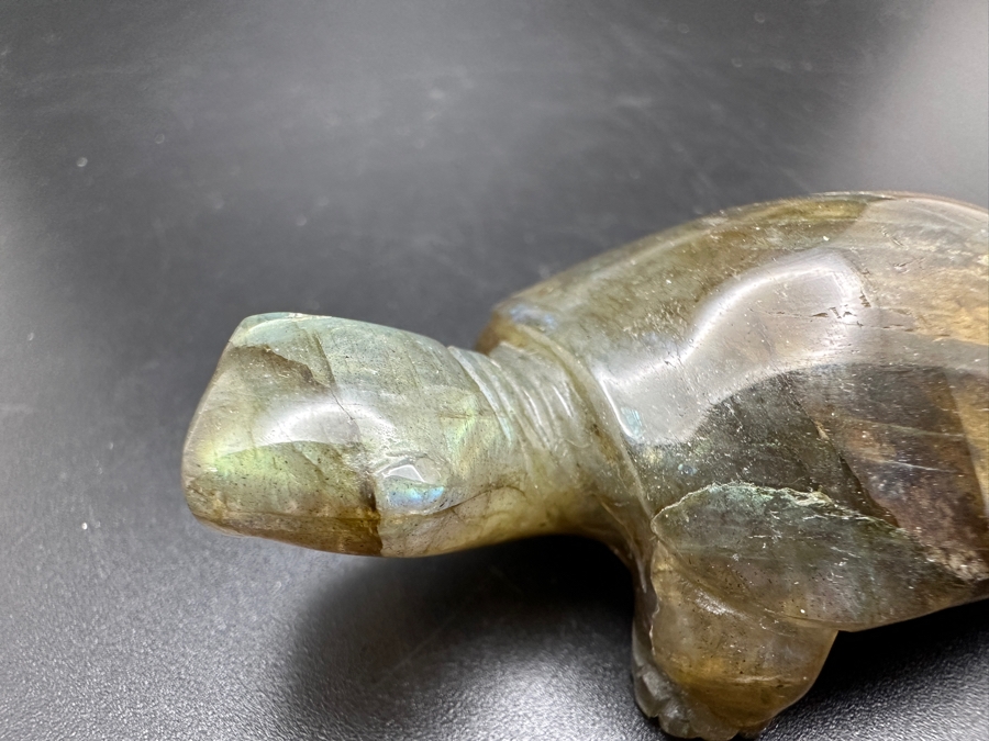 Hand Carved Labradorite Quartz Turtle Figurine 63g [Photo 7]