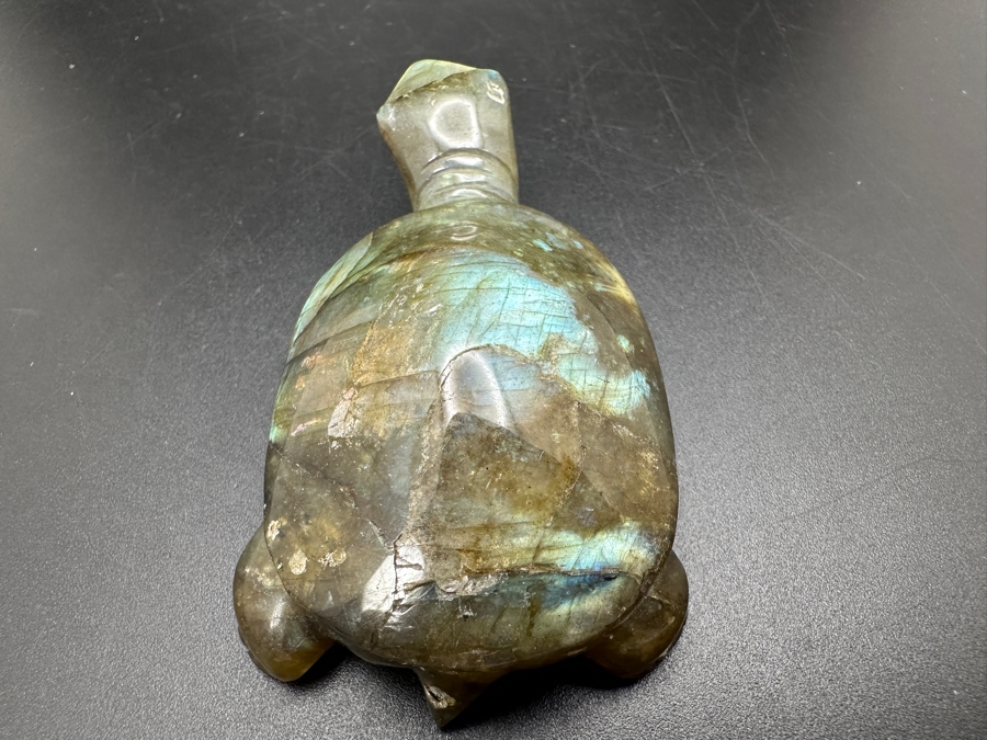 Hand Carved Labradorite Quartz Turtle Figurine 63g [Photo 16]