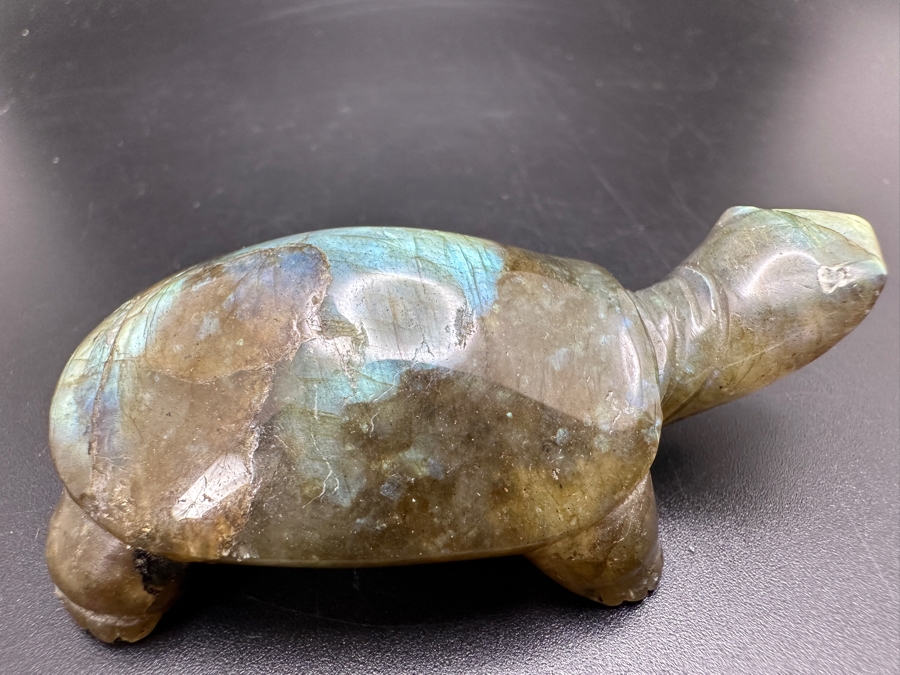 Hand Carved Labradorite Quartz Turtle Figurine 63g [Photo 9]