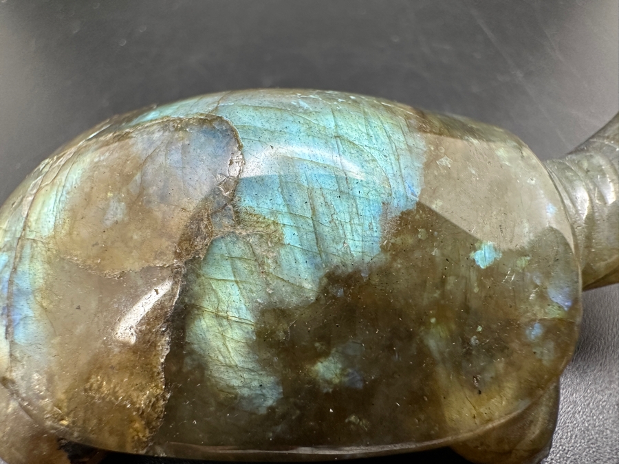 Hand Carved Labradorite Quartz Turtle Figurine 63g [Photo 12]
