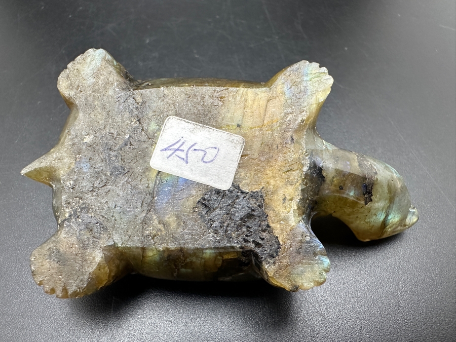 Hand Carved Labradorite Quartz Turtle Figurine 63g [Photo 17]