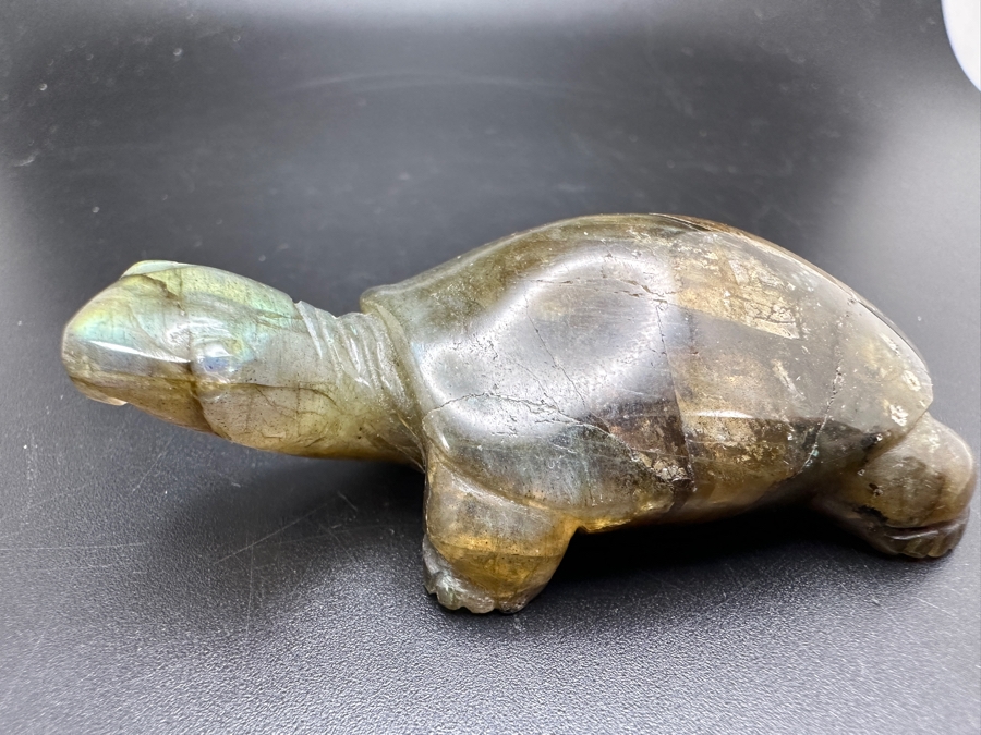 Hand Carved Labradorite Quartz Turtle Figurine 63g [Photo 6]