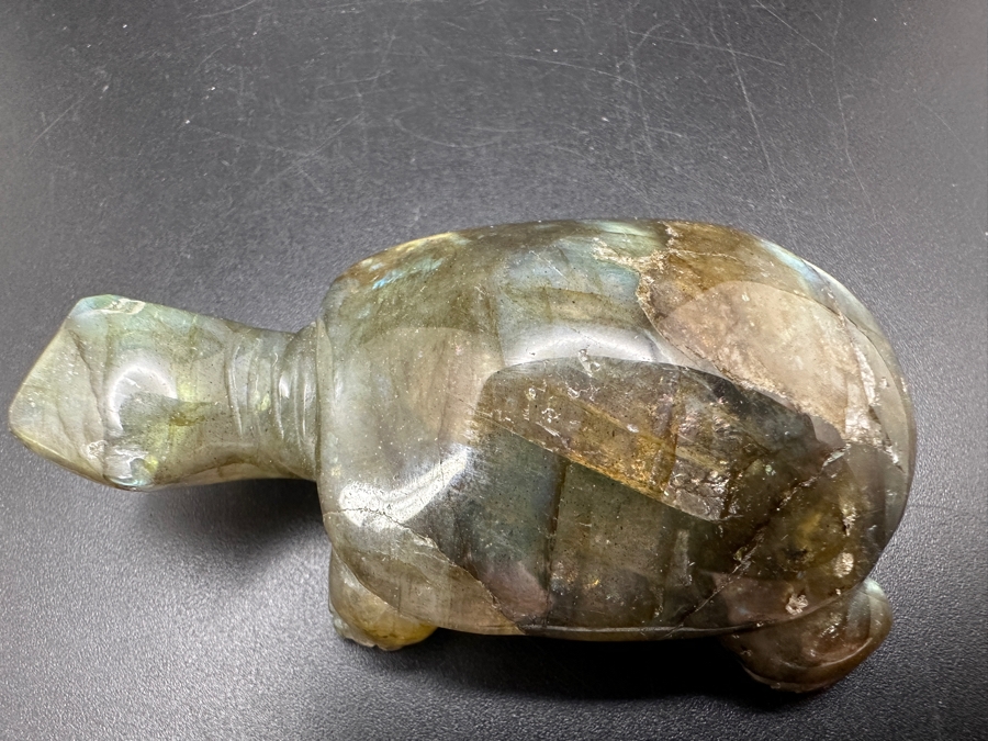 Hand Carved Labradorite Quartz Turtle Figurine 63g [Photo 4]