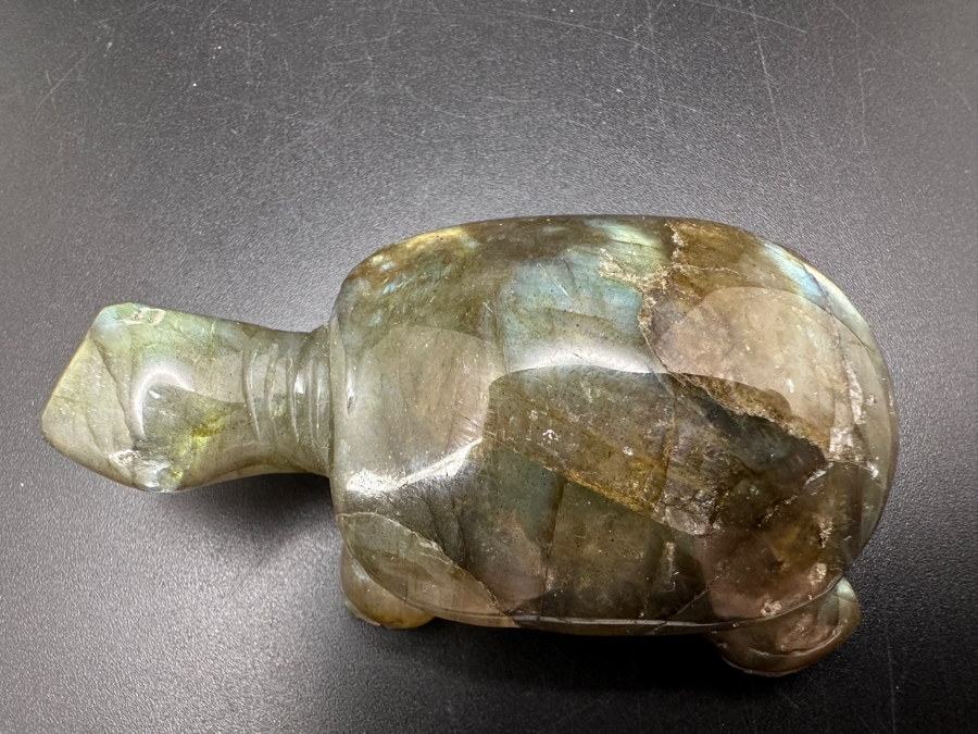 Hand Carved Labradorite Quartz Turtle Figurine 63g [Photo 5]