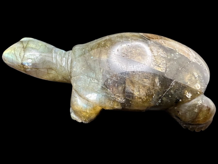 Hand Carved Labradorite Quartz Turtle Figurine 63g [Photo 1]