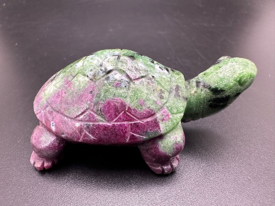 Hand Carved Ruby Zoisite Turtle Figurine 55g [Photo 6]