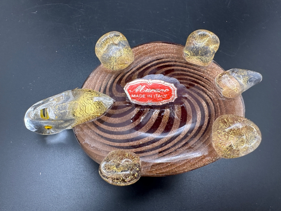 Italian Murano Glass Turtle Figurine With Original Tags Made In Italy [Photo 9]