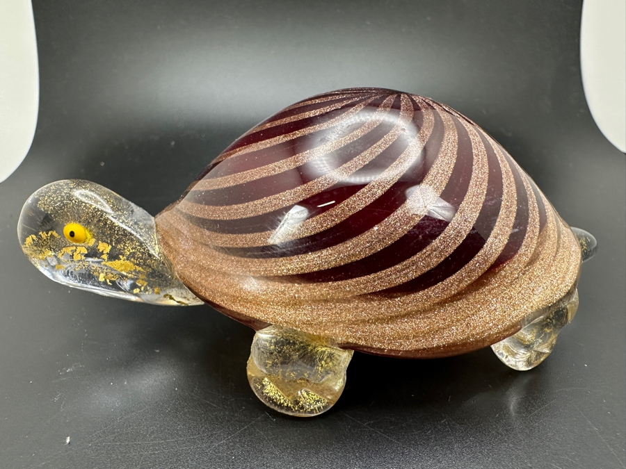 Italian Murano Glass Turtle Figurine With Original Tags Made In Italy [Photo 3]