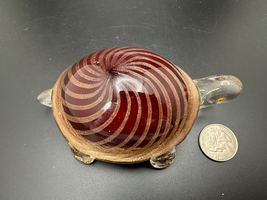 Italian Murano Glass Turtle Figurine With Original Tags Made In Italy [Photo 8]