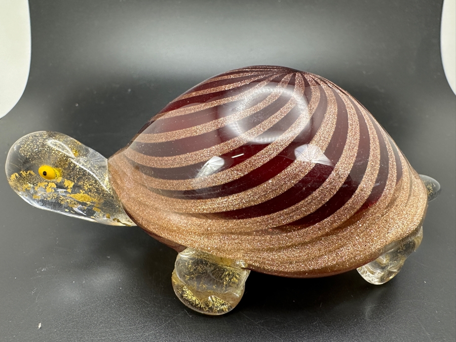 Italian Murano Glass Turtle Figurine With Original Tags Made In Italy [Photo 2]