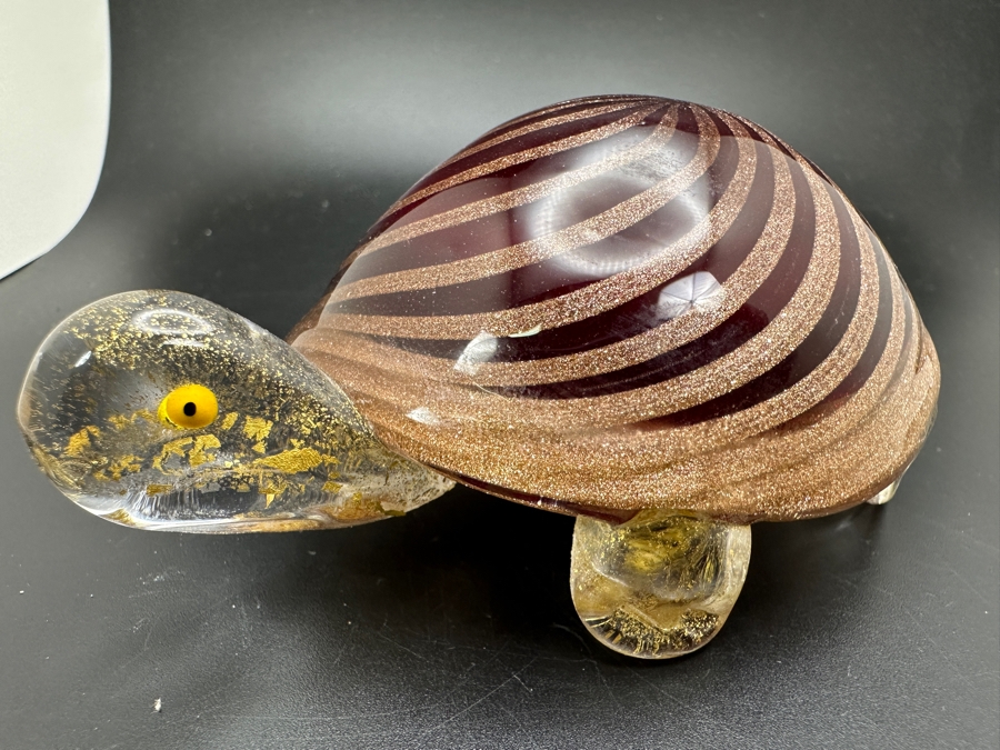 Italian Murano Glass Turtle Figurine With Original Tags Made In Italy [Photo 5]
