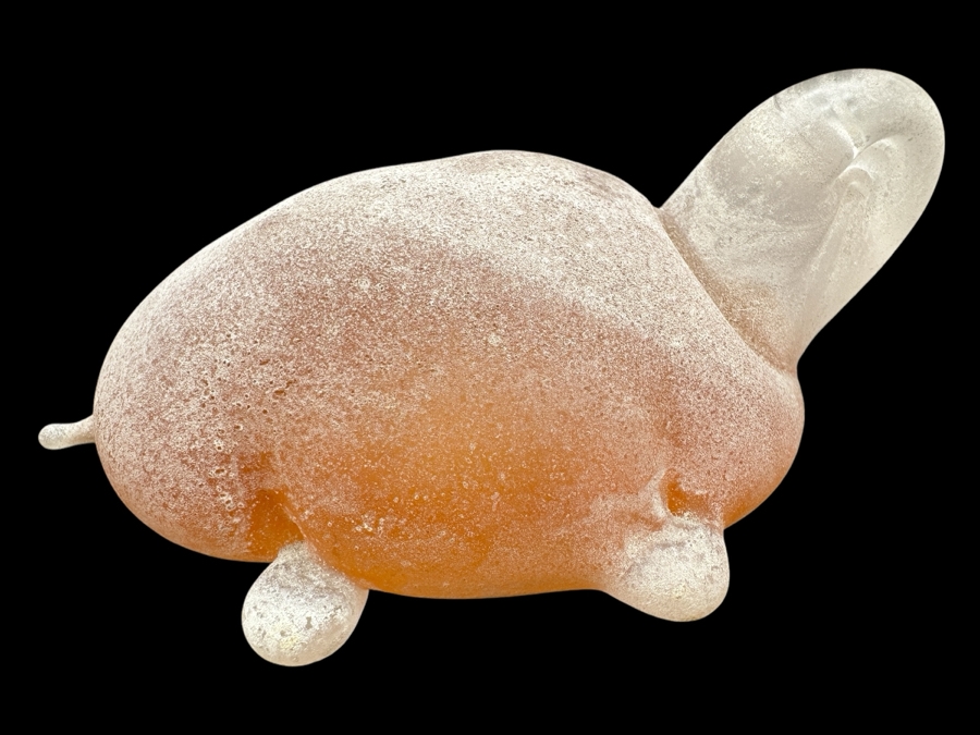 Italian Murano Glass Turtle Figurine With Original Tags Made In Italy [Photo 1]