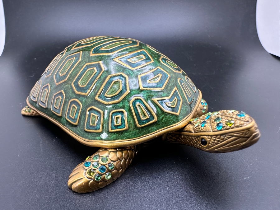Edgar Berebi Limited Edition Metal Enamel Turtle Box Retails $234 [Photo 5]