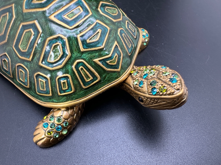 Edgar Berebi Limited Edition Metal Enamel Turtle Box Retails $234 [Photo 6]