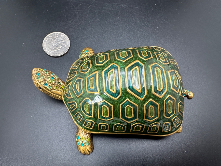Edgar Berebi Limited Edition Metal Enamel Turtle Box Retails $234 [Photo 12]