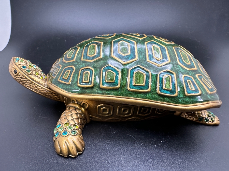 Edgar Berebi Limited Edition Metal Enamel Turtle Box Retails $234 [Photo 7]